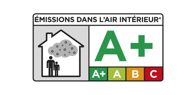 Qualitätsversprechen  Siegel PURLINE Bioboden Affset A+ Emissionsklasse