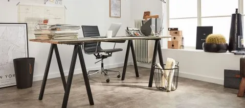 Rigid Vinylboden Loft Büro Industrial Arbeitszimmer Fussboden Betonoptik Fliesenformat