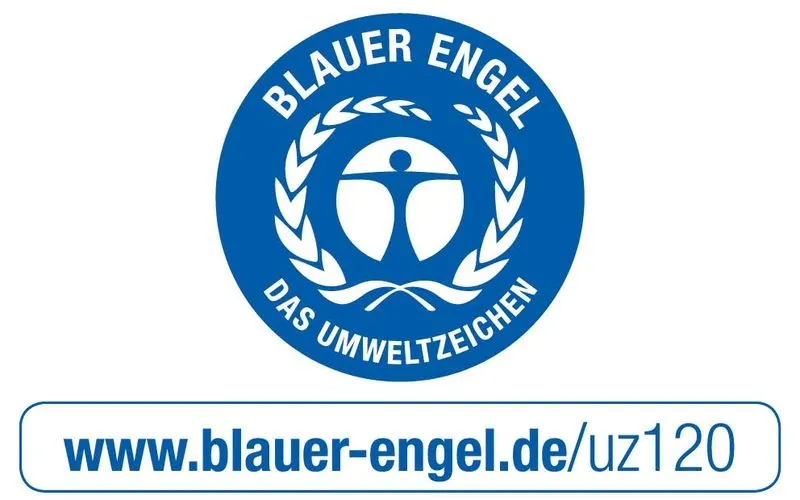 Qualitätsversprechen  Siegel PURLINE Bioboden Blauer Engel